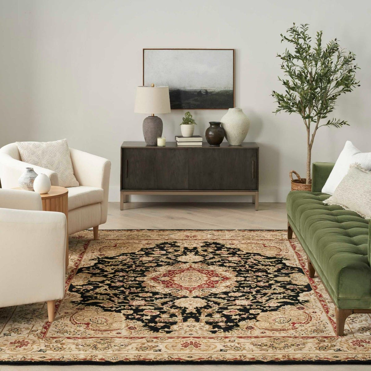 Nourison Home 2000 2028 BLACK AREA RUG