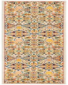 Allur ALR03 Ivory Multicolor 2'3" x 10' Area Rug
