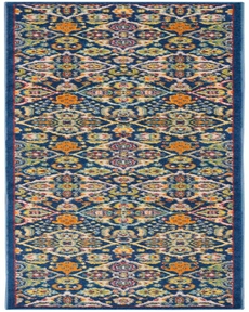 Allur ALR03 Navy Multicolor Rug, 2'3" x 7'6" 