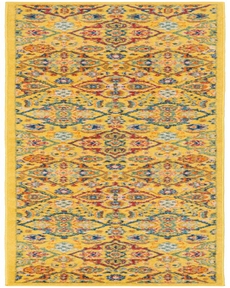 Allur ALR03 Yellow Multicolor Rug, 2'3" x 7'6" 