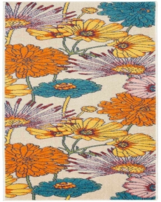 Allur ALR06 Ivory Multicolor Rug, 2'3" x 7'6" 