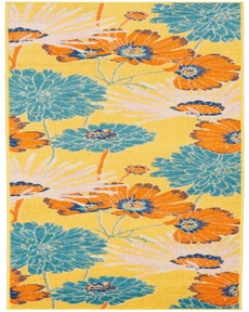 Allur ALR06 Yellow Multicolor Rug, 2'3" x 7'6" 