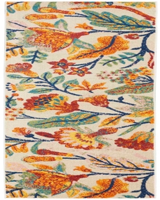 Allur ALR09 Ivory Multicolor Rug, 2'3" x 7'6" 