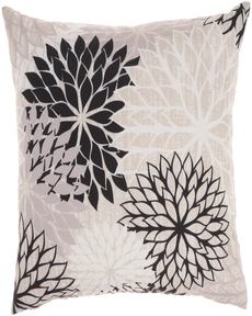 ALOHA ALH05 BLACK WHITE 20" X 20" THROW PILLOW