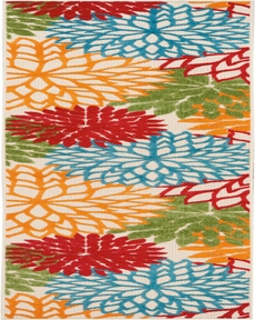 Aloha ALH05 Green Outdoor Rug, 2'3" x 12' 