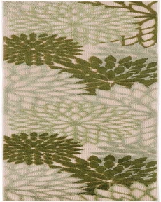 Aloha ALH05 Ivory Green 2'3" x 8' Area Rug