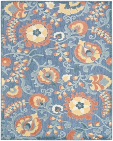 Aloha ALH17 Blue Rose Area Rug