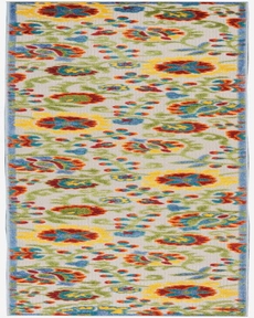 Aloha ALH17 Ivory/Multi Outdoor Rug, 2'3" x 12' 