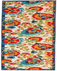 Aloha ALH17 Multicolor Outdoor Rug, 2'3" x 8' 
