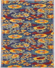 Aloha ALH17 Navy Multicolor 2'3" x 8' Area Rug