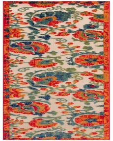 Aloha ALH17 Red Multicolor 2' x 6' Area Rug