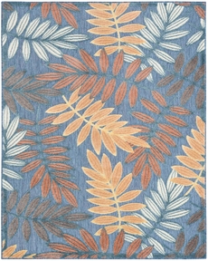 Aloha ALH18 Blue Rose Area Rug