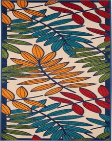 Aloha ALH18 Multicolor Outdoor Rug, 2' x 6' 