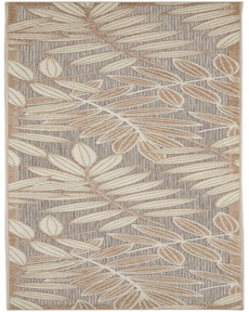 Aloha ALH18 Natural Outdoor Rug, 2'3" x 10' 