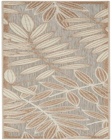 Aloha ALH18 Natural Outdoor Rug, 2' x 6' 