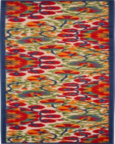 Aloha ALH20 Red/Multi Outdoor Rug, 2'3" x 12' 