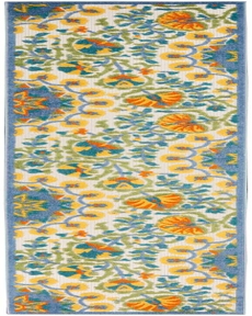 Aloha ALH22 Multicolor Outdoor Rug, 2'3" x 12' 