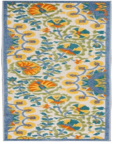 Aloha ALH22 Multicolor Outdoor Rug, 2'3" x 8' 