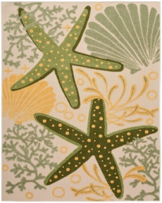 Aloha ALH24 Green Yellow Area Rug