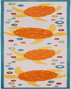 Aloha ALH27 Teal Multi 2'3" x 8' Area Rug