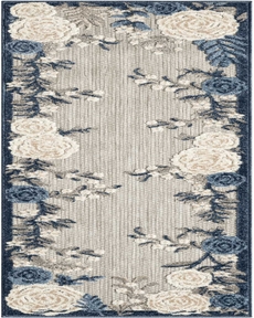 Aloha ALH32 Blue Grey 2' x 6' Area Rug