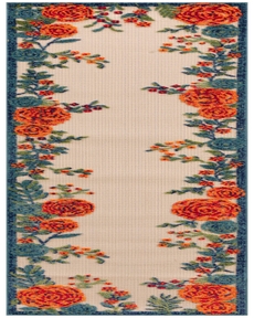 Aloha ALH32 Ivory Multicolor 2'3" x 8' Area Rug