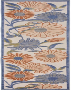 Aloha ALH33 Beige Multicolor 2'3" x 8' Area Rug