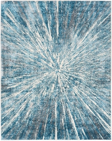 Ambiance AMI01 Blue Silver Area Rug