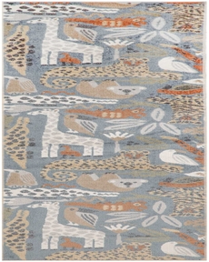 Astra Washables ASW01 Multicolor 2'2" x 8' Area Rug
