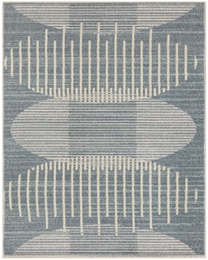 Astra Washables ASW03 Blue 2' x 6' Area Rug