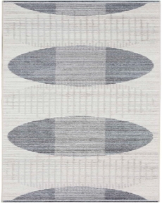 Astra Washables ASW03 Ivory Blue 2'2" x 10' Area Rug