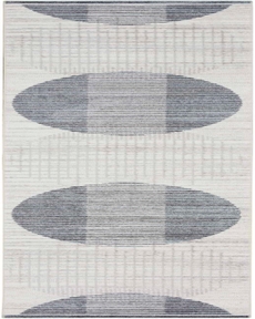 Astra Washables ASW03 Ivory Blue 2' x 6' Area Rug