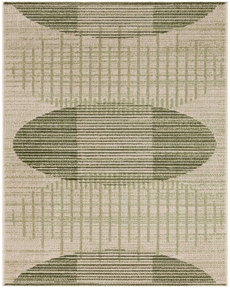 Astra Washables ASW03 Ivory Olive 2' x 6' Area Rug
