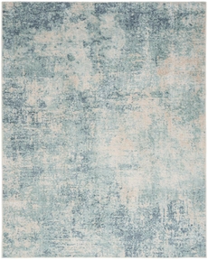 Astra Machine Washable ASW07 Blue Ivory Area Rug