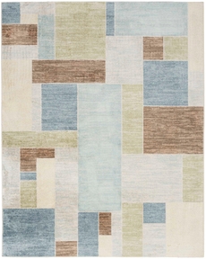 Astra Machine Washable ASW09 Blue Green Multi Area Rug