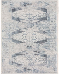 Astra Washables ASW11 Blue/Ivory 2'2" x 12' Area Rug