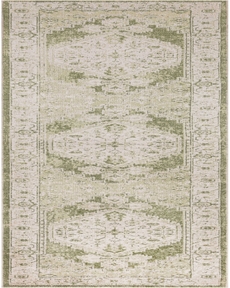 Astra Washables ASW11 Ivory Green 2'2" x 10' Area Rug