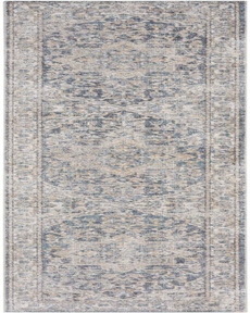 Astra Washables ASW12 Grey/Blue 2'2" x 12' Area Rug