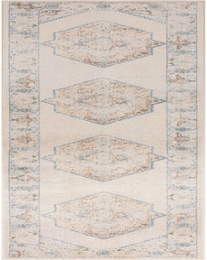 Astra Washables ASW13 Ivory Blue 2'2" x 10' Area Rug