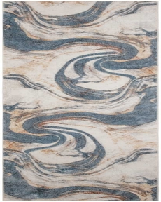 Astra Washables ASW15 Ivory Blue 2'2" x 8' Area Rug