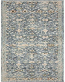 Astra Washables ASW16 Teal Beige 2'2" x 8' Area Rug