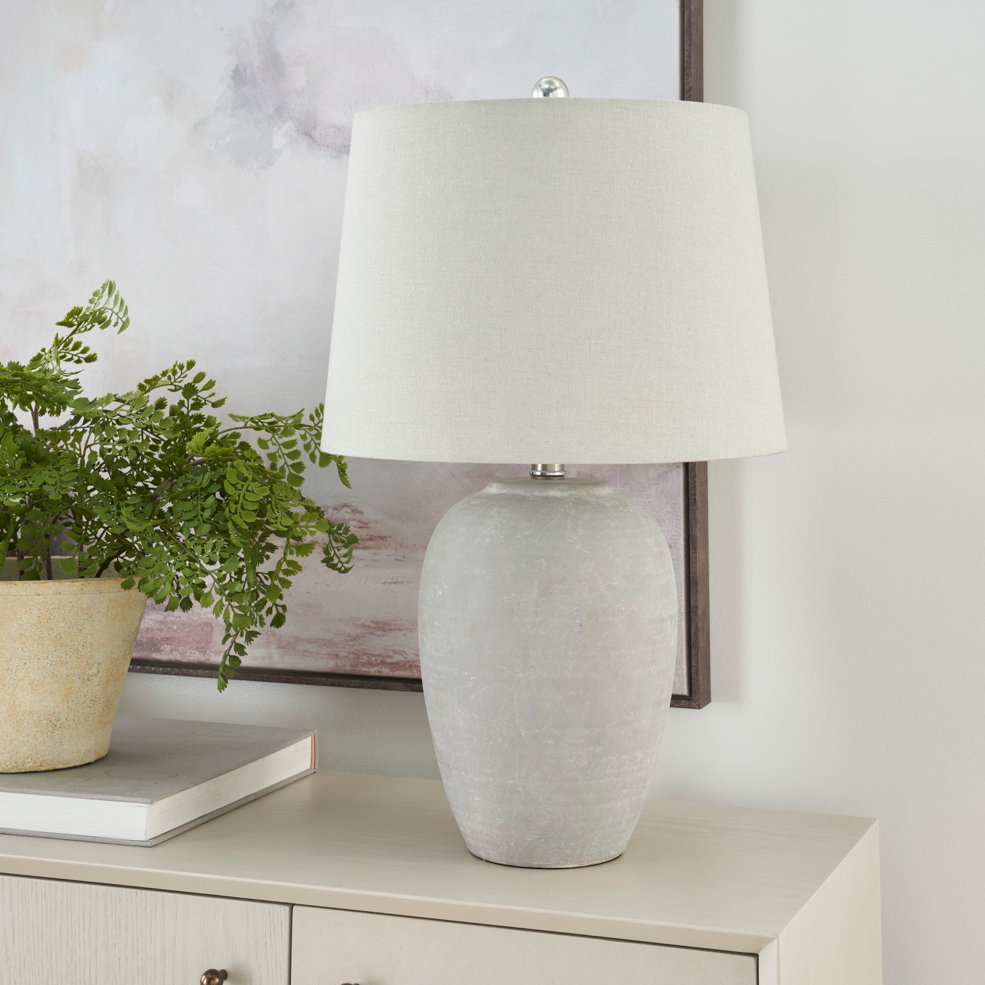 23 BIT05 Grey Ceramic Table Lamp