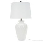 26" BIT07 WHITE CERAMIC TABLE LAMP