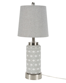 21" BIT09 GREY CONCRETE TABLE LAMP