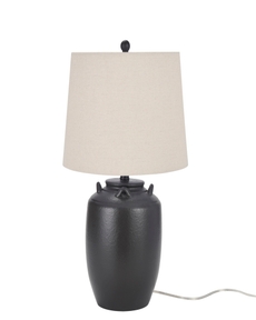 24" BIT10 Black Ceramic Table Lamp