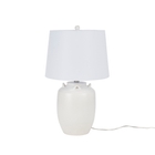 24" BIT10 White Ceramic Table Lamp