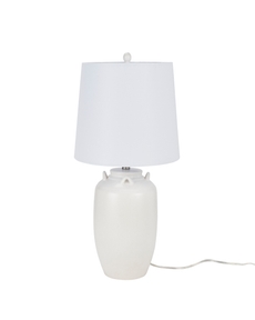 24" BIT10 White Ceramic Table Lamp