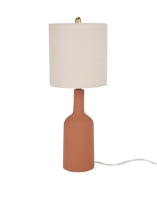 22" BIT13 Terracotta Ceramic Table Lamp