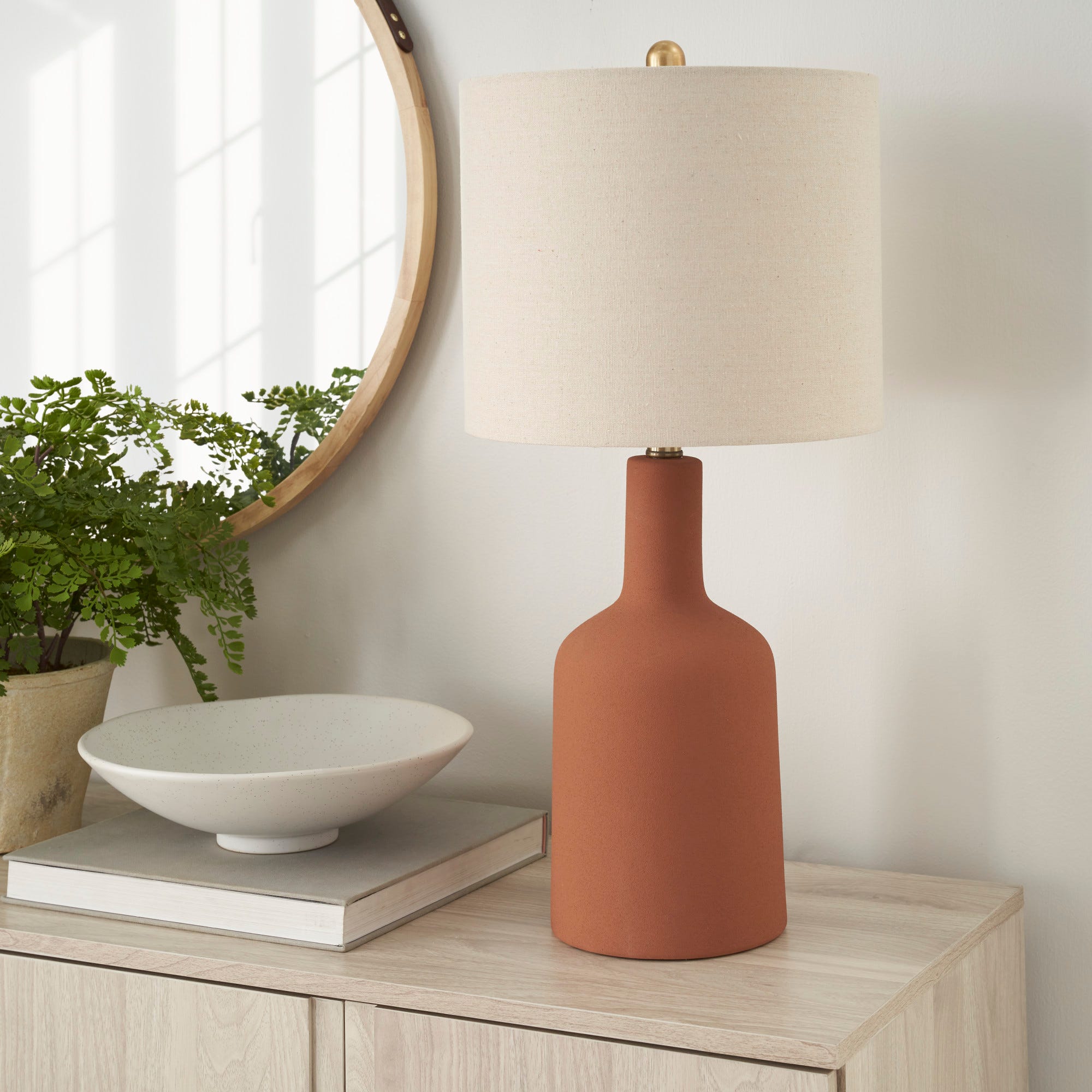 Orange ceramic lamp on sale