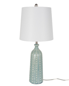 24" BIT14 Green Ceramic Table Lamp